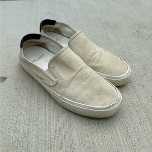 Saint Laurent white Canvas Slip-Ons